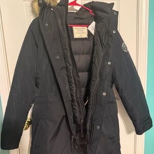Abercrombie & Fitch Black Winter Coat